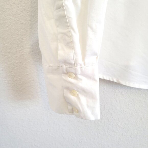 VTG Covington White Long Sleeved Button Up Cotton Dress Shirt XL EUC  Cute! - Picture 4 of 6